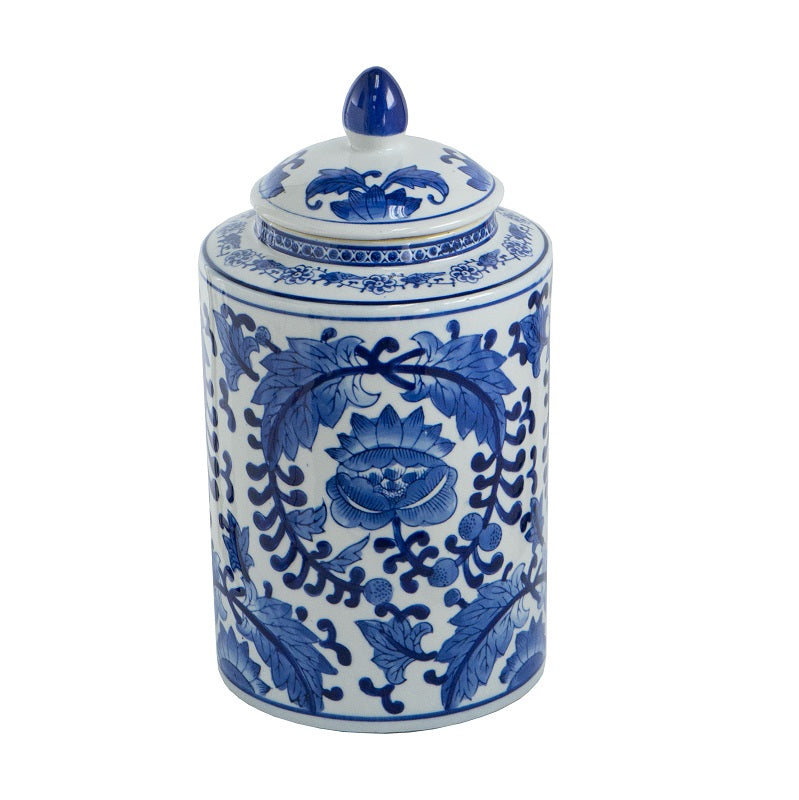 Indra Large Porcelain Jar with Lid Decorative Storage Container