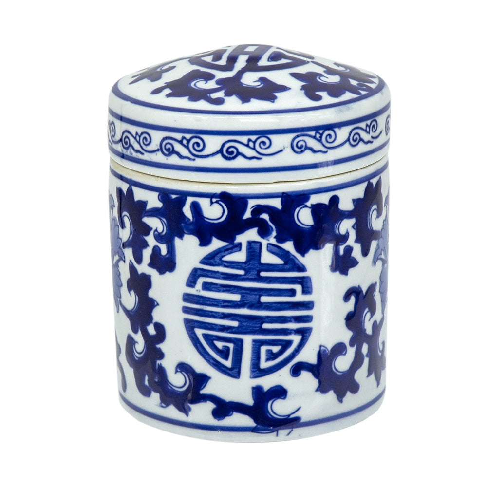 Asnee Porcelain Lidded Jar Tea Caddy Decorative Storage for Loose Tea