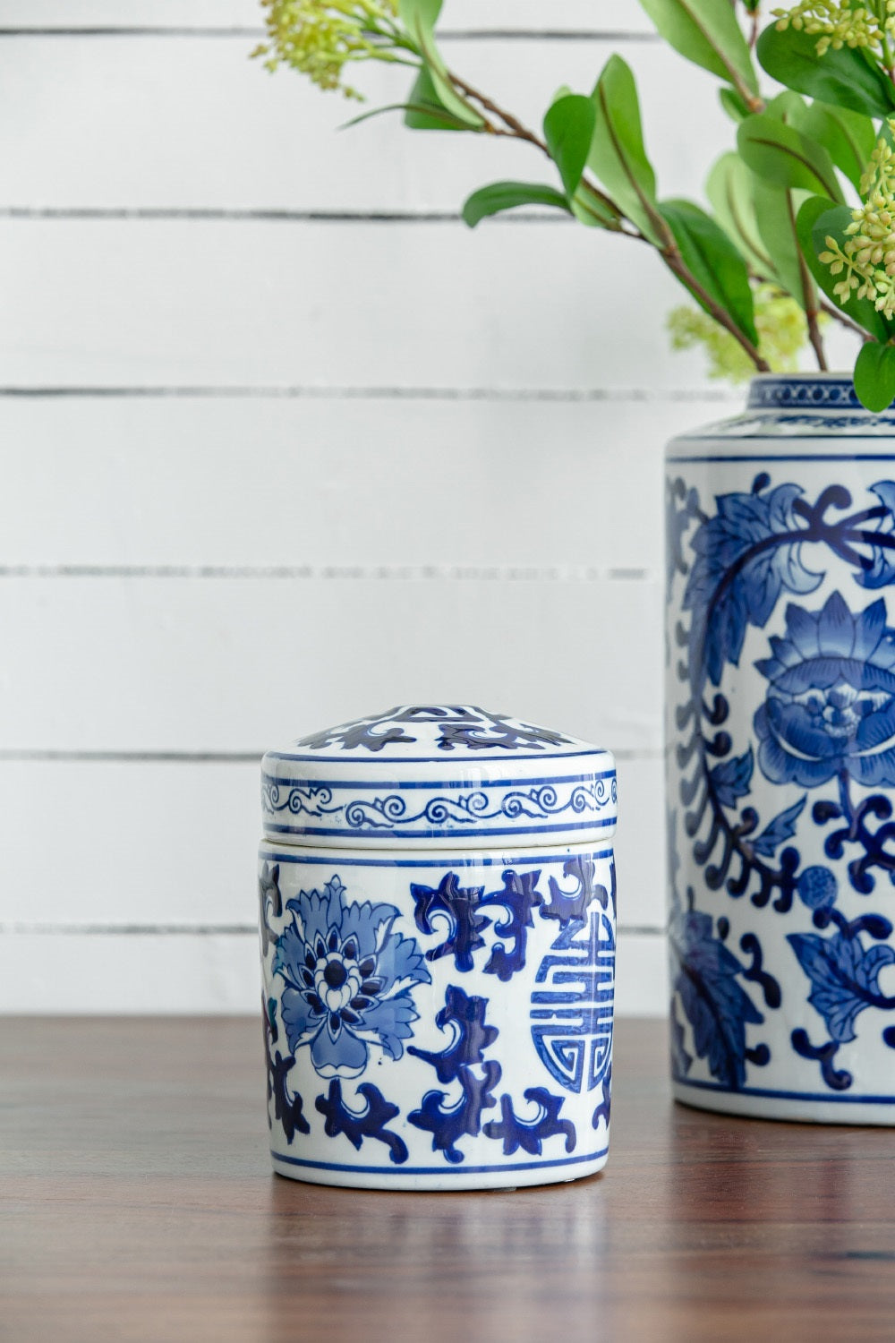 Asnee Porcelain Lidded Jar Tea Caddy Decorative Storage for Loose Tea