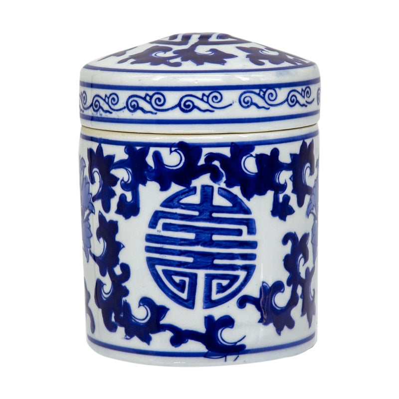 Asnee Porcelain Lidded Jar Tea Caddy Decorative Storage for Loose Tea