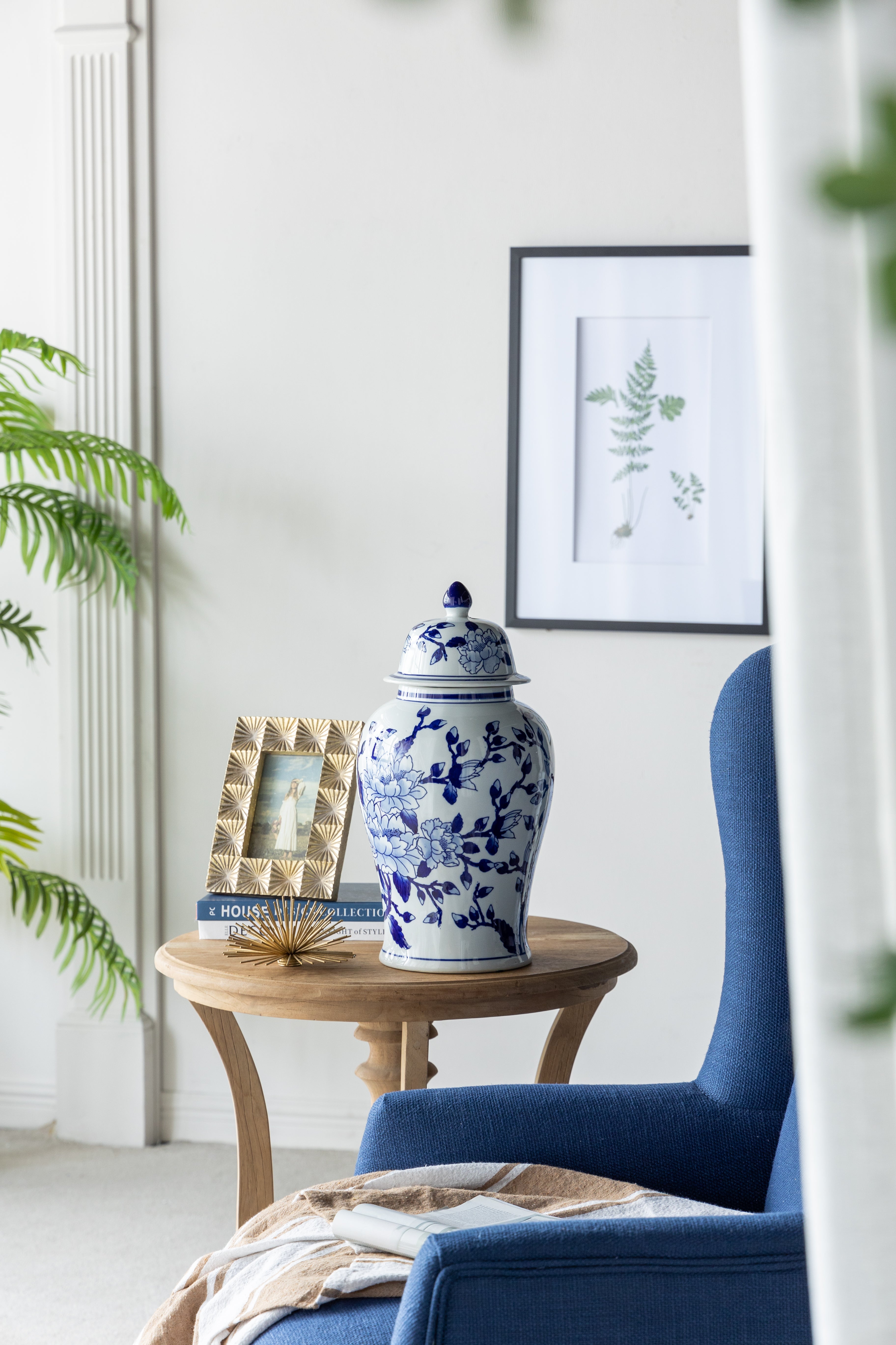 Magnolia Porcelain Ginger Jar 45.7cm Decorative Vase Ming Style