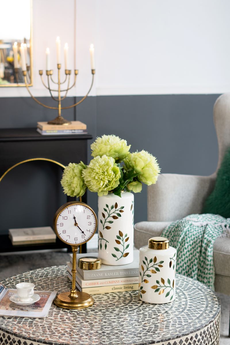 Botanical Lidded Jar 23.5cm Ceramic Decorative Storage Container