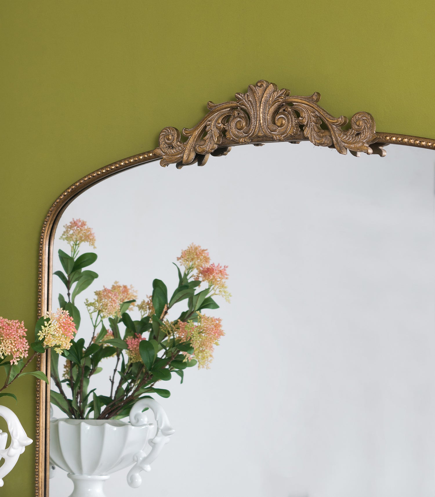 Baroque Gold Mirror 101cm Luxurious Wall Accent with Ornate Detailing Iron MDF Glass