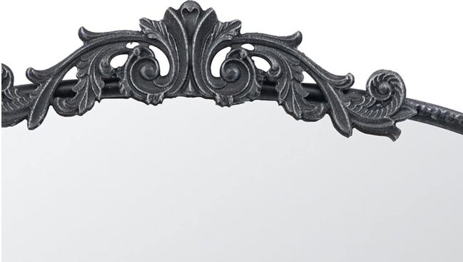 Baroque Tall Black Wall Mirror 168cm Elegant Decorative Accent with Ornate Frame