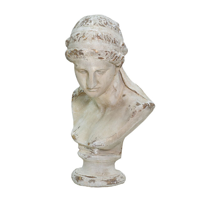 Artemis Decorative Bust 66cm Distressed Finish Magnesium Sculpture for Home Decor