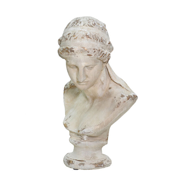 Artemis Decorative Bust 66cm Distressed Finish Magnesium Sculpture for Home Decor