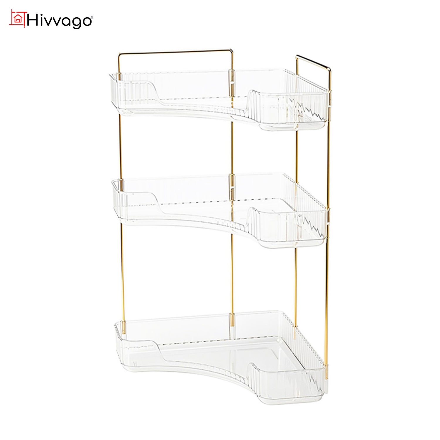 Hivvago 3-Tier Corner Counter Organizer – Space-Saving Shelf for Bathroom & More