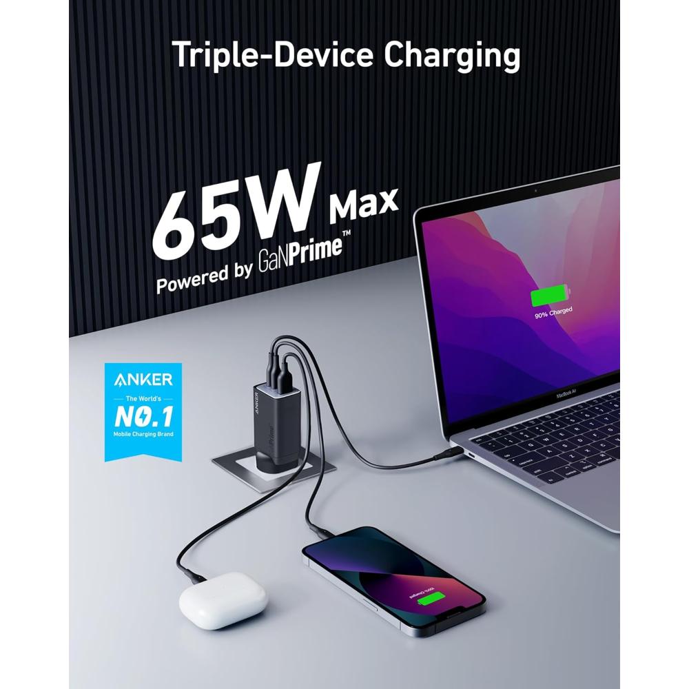 Anker 735 GaNPrime 65W USB-C Charger: Fast, Compact