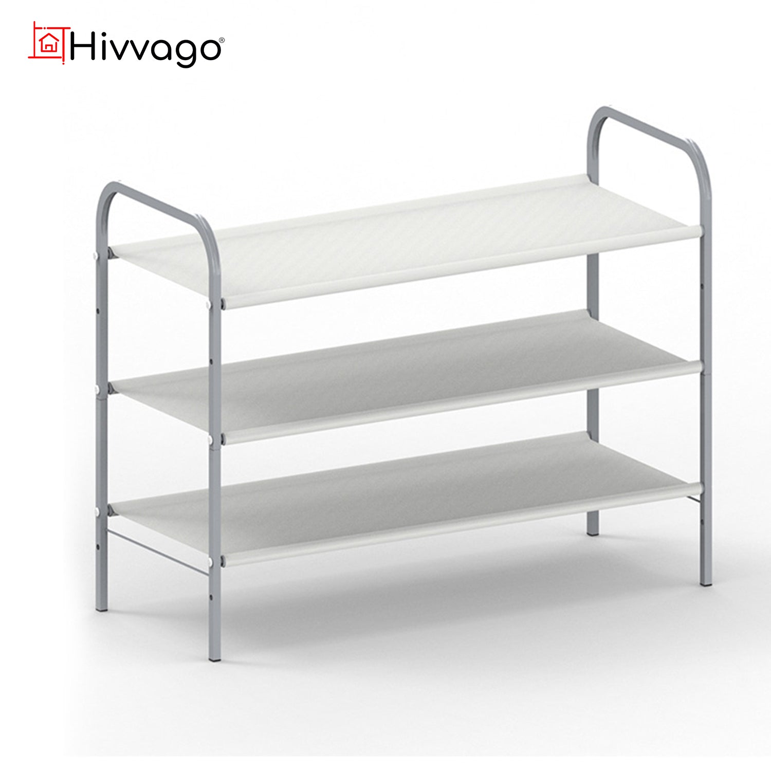 Hivvago 3-Tier Stackable Shoe Rack – Metal Storage Organizer for 20 Pairs