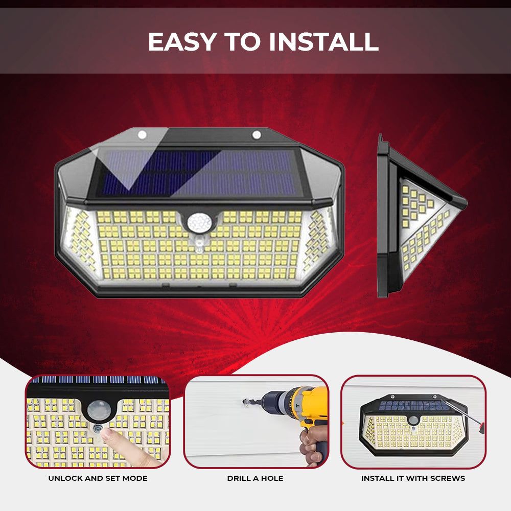 Dimnezz 5-Sided Human Induction Outdoor Garden LED Lamp for Automatic Lighting