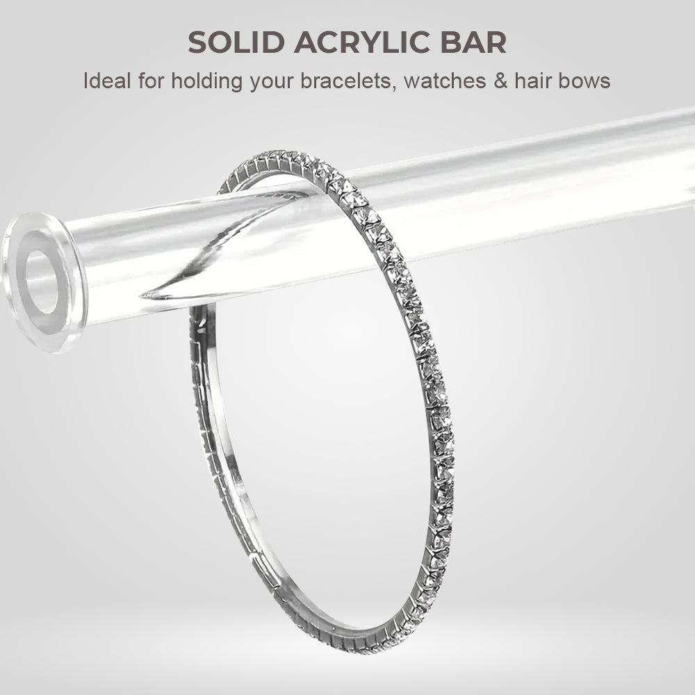 Fashyni Acrylic Jewelry Necklace and Bracelet Stand Organizer for Display and Storage