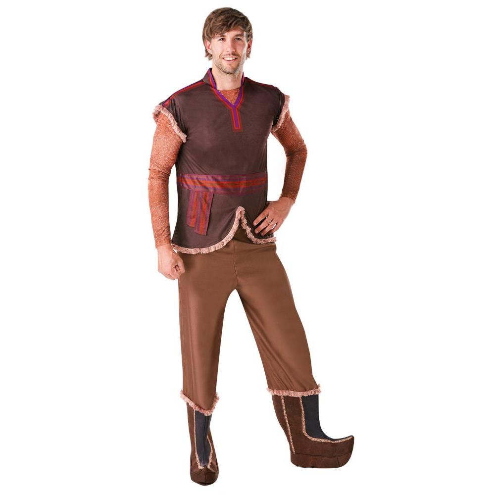 Disney Frozen Kristoff Costume for Kids – Top, Pants with Boot Covers, Brown Colour