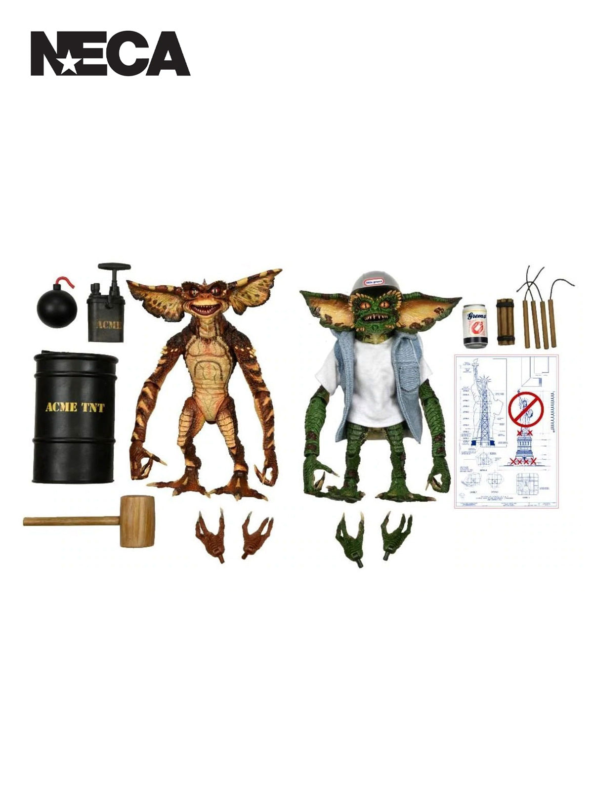 Gremlins 2 Demolition Gremlins Ultimate 2-Pack 7" Action Figures
