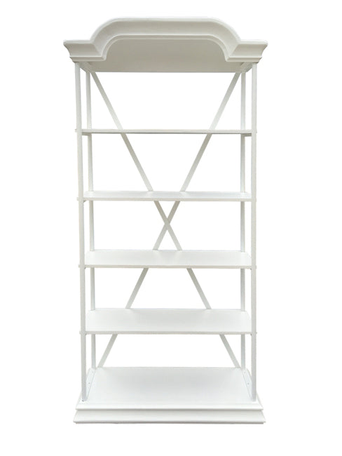 Bakers White Display Stand Reclaimed Alder Wood 5 Shelf Rustic Industrial Home Accent