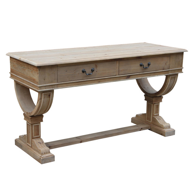 Curtis 2 Drawer Petite Console Natural Reclaimed Timber Rustic Home Accent