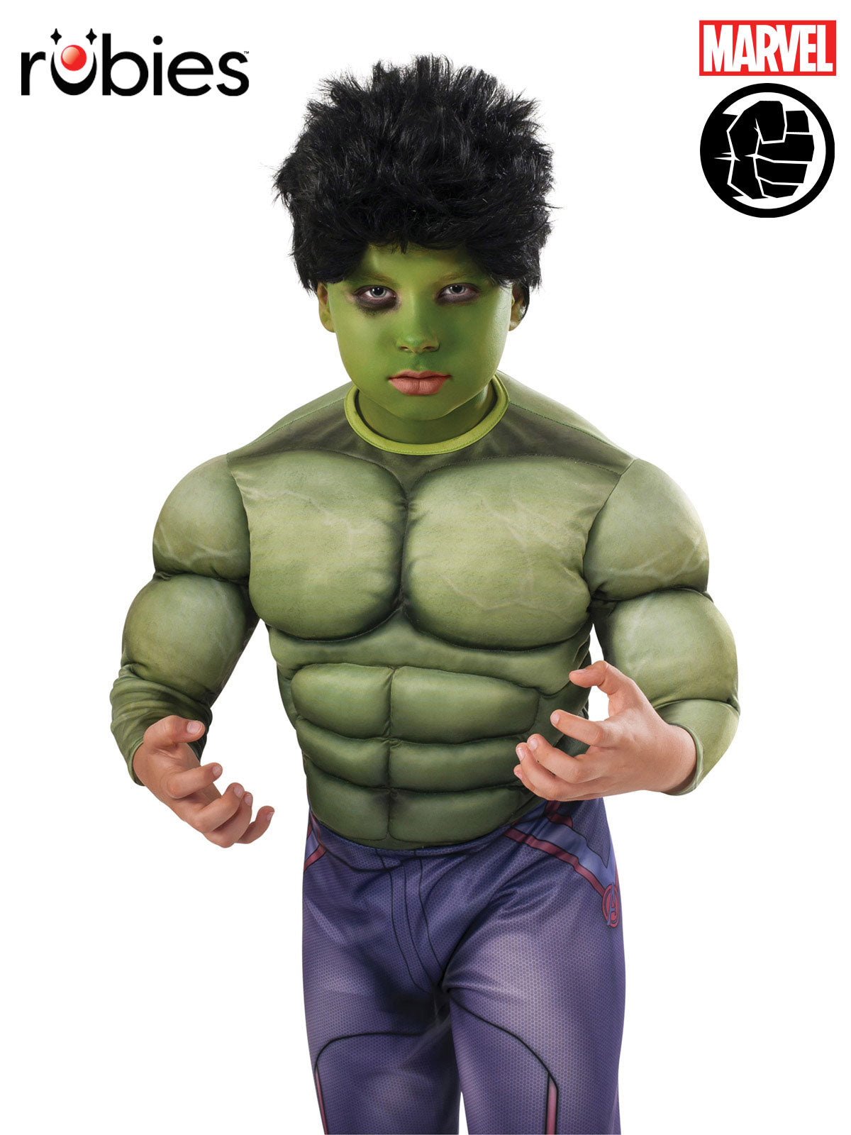 Hulk Wig for Kids with Short Hair Look for Marvel Dress Up