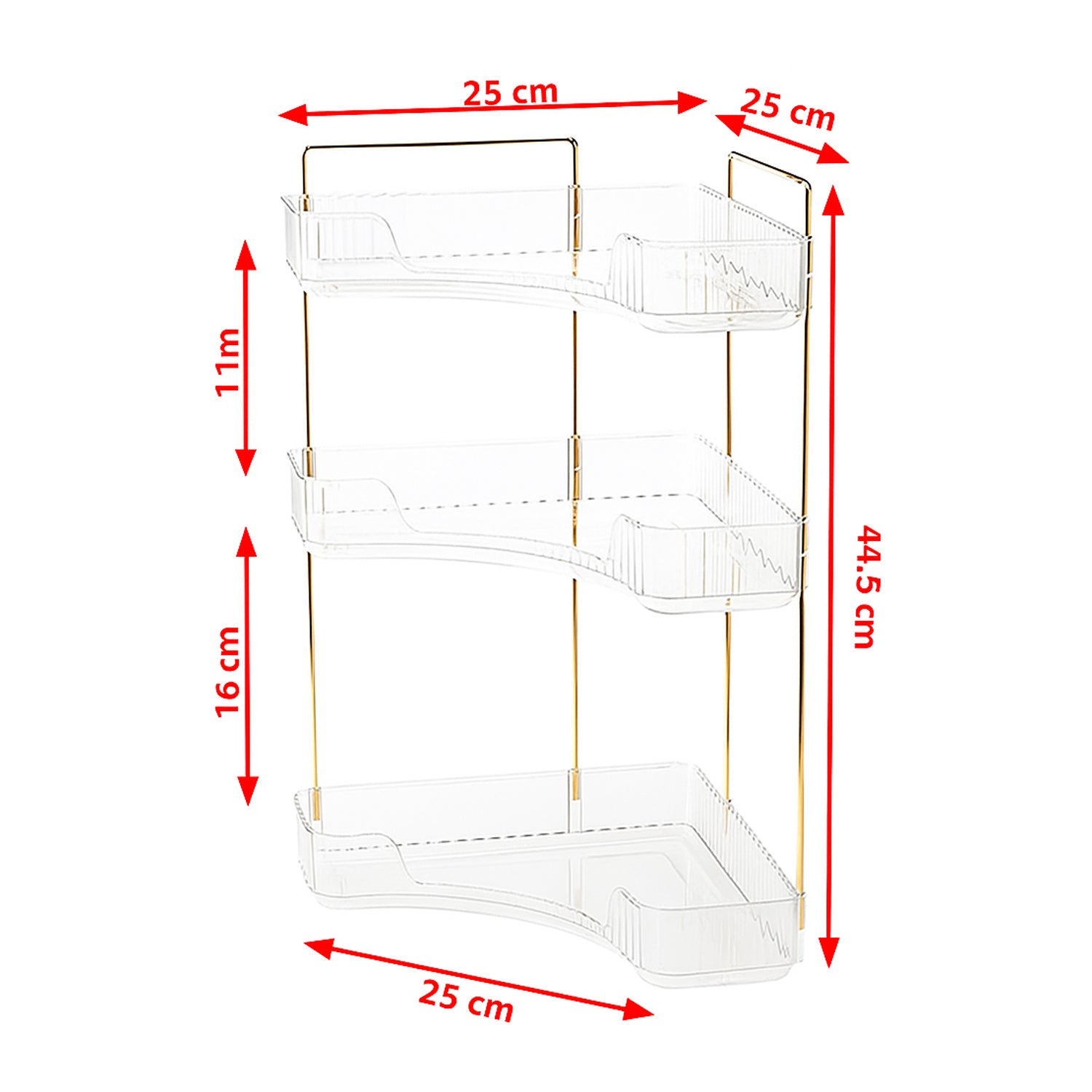 Hivvago 3-Tier Corner Counter Organizer – Space-Saving Shelf for Bathroom & More