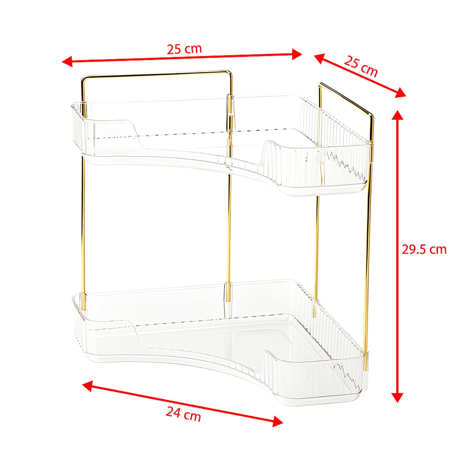 Hivvago 2-Tier Corner Counter Organizer – Space-Saving Shelf for Bathroom & More