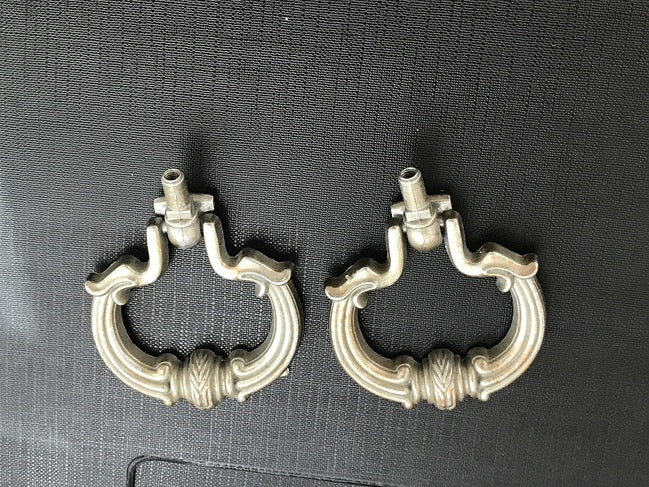 Antique Champagne  set of 2 Drawer Pull Handles