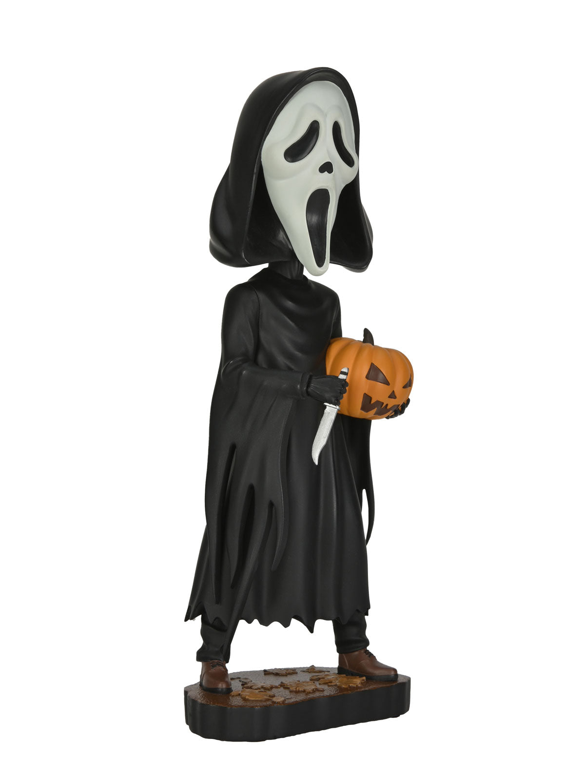 Ghost Face Head Knocker 8" Figure with Pumpkin – Scream Movie Collectible