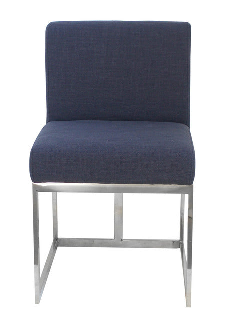 Jaxson Dining Chair Navy Blue – Modern Upholstered Accent Chair for Dining Room