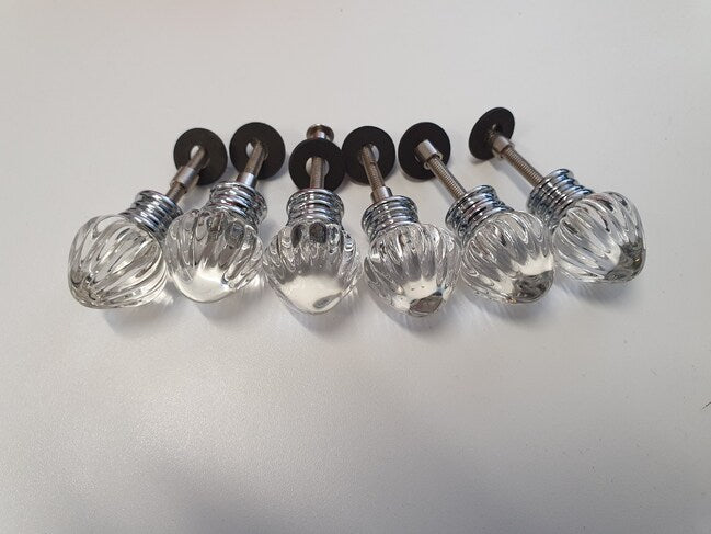 Ripple Acrylic Drawer Pulls & Cabinet Door Handles – Modern Furniture Knobs Set of 6