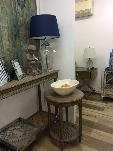 Polo Occasional Round Table Oak Wash Side Table Coastal Living Room Furniture