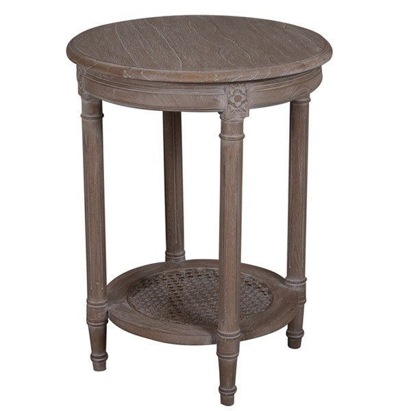 Polo Occasional Round Table Oak Wash Side Table Coastal Living Room Furniture
