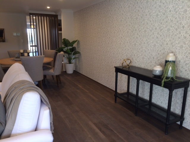 Polo Long Classic Console Black 140cm Painted Table with Shelf Light Distress