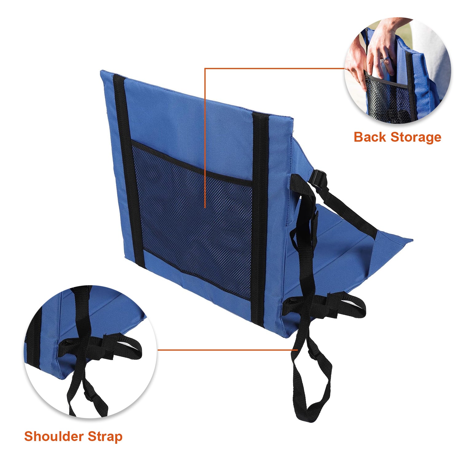 Vagooz Portable Stadium Seat Cushion – Foldable, Padded & Water-Resistant