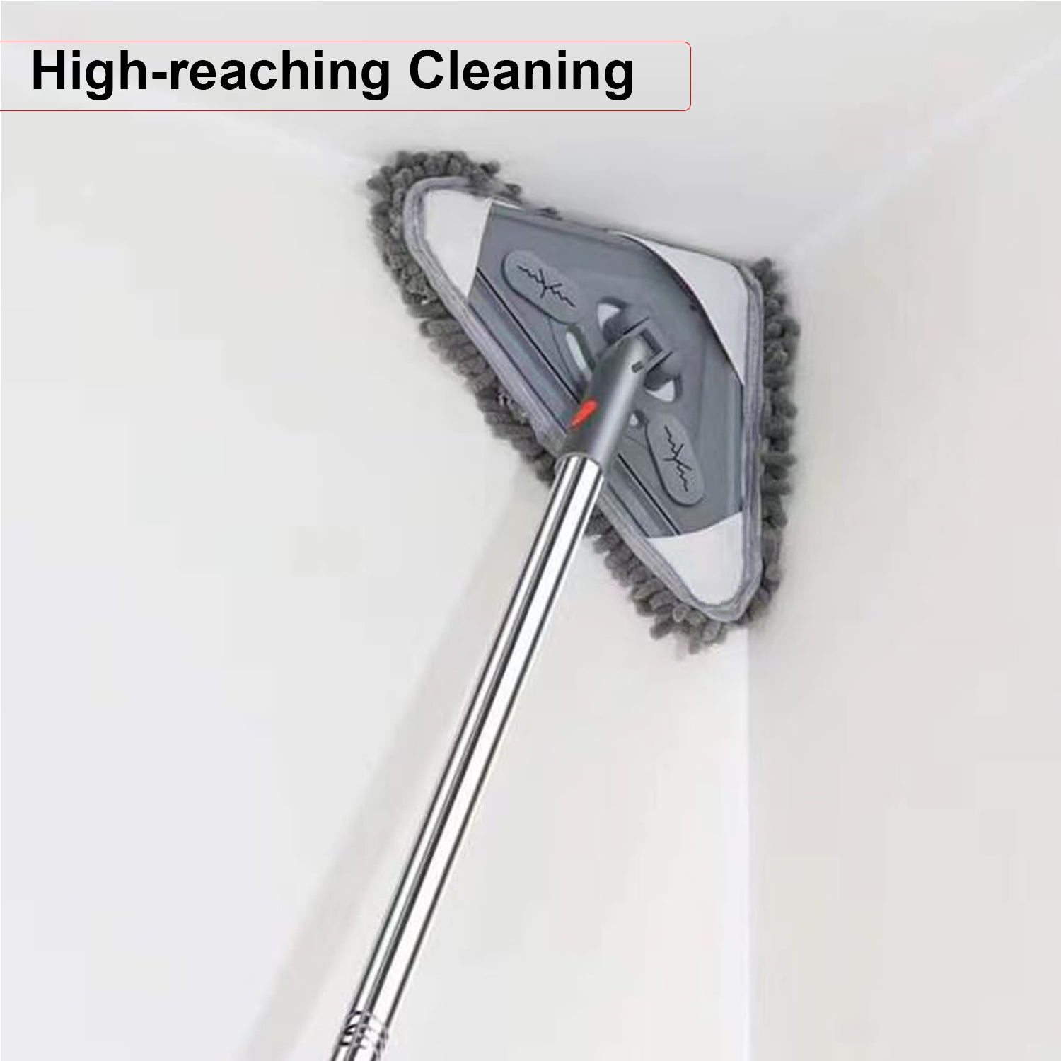 Hivvago Triangular Wall & Window Mop – Adjustable Long-Handle Cleaning Tool