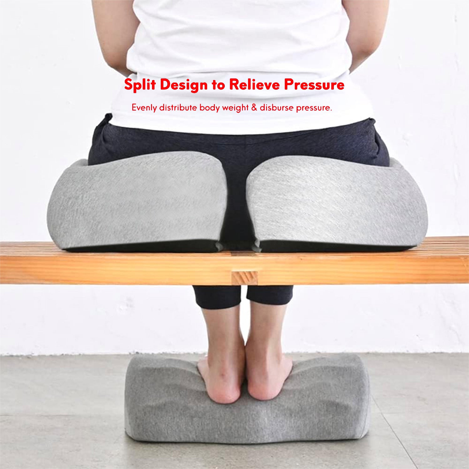 Hivvago Ergonomic Seat Cushion – Memory Foam Pad for Office, Car & Wheelchair