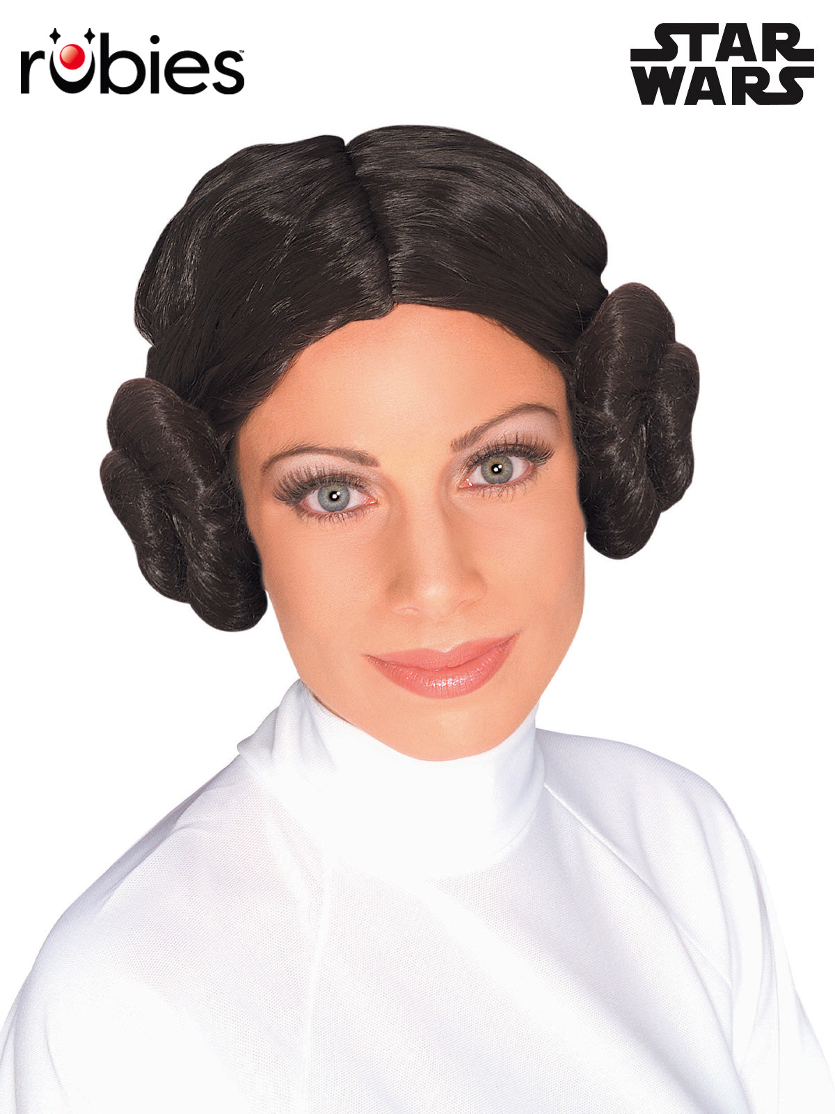 Princess Leia Wig Iconic Side Buns Costume Accessory for Adults