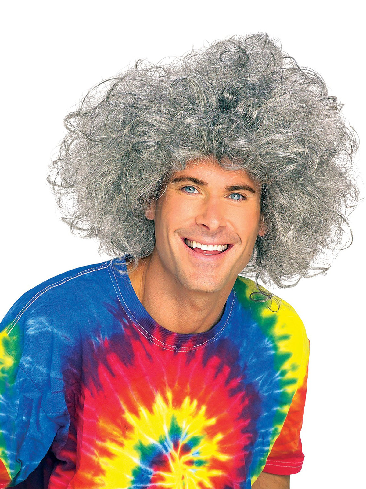 Bad Hair Day Wig for Adults Einstein Mad Scientist Costume Accessory - Grey