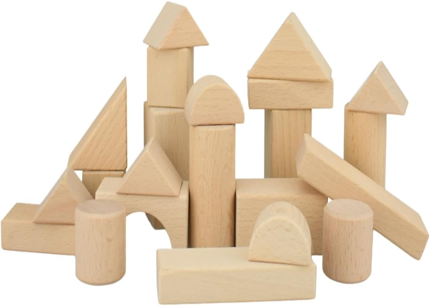 Kaper Kidz Natural Wooden Blocks- 22PCS