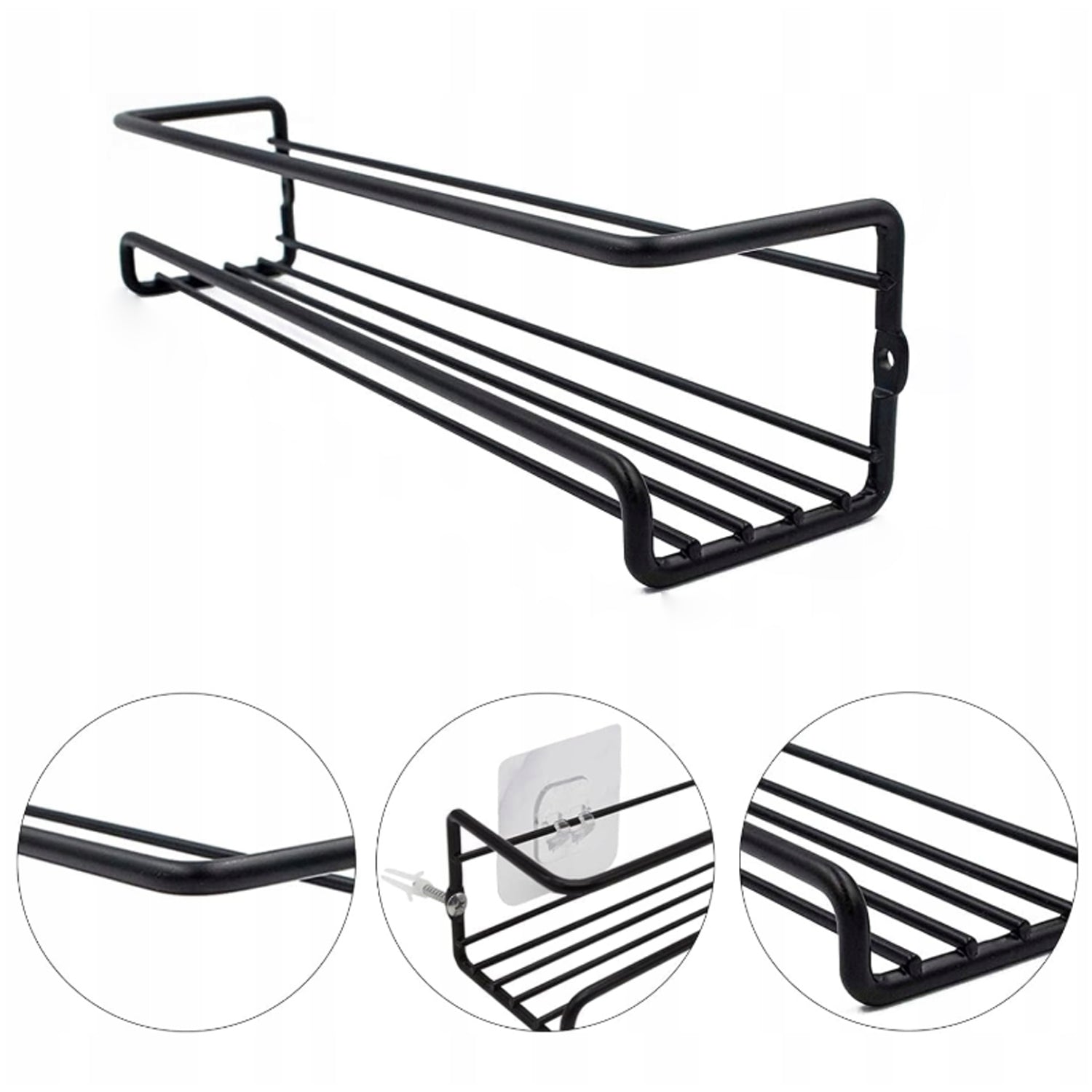 Hivvago 4-Pack Spice Rack Organizer – Wall or Cabinet Mount Kitchen Storage