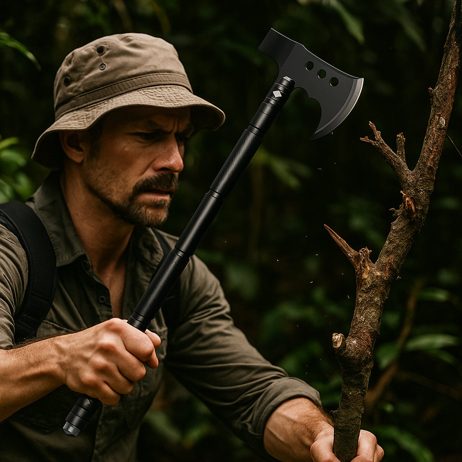 Hivvago Multifunctional Tactical Shovel Set – Survival Tool for Camping & Hiking