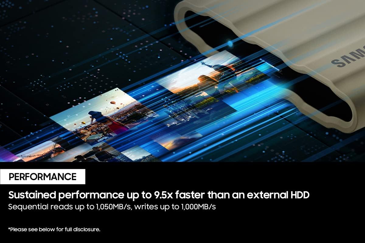 Samsung Portable SSD 2TB T7 Shield Black