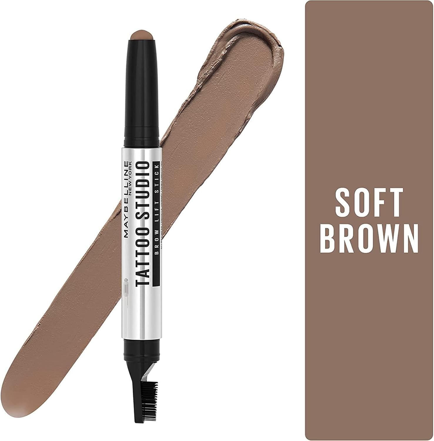 Maybelline New York, Eyebrow Shaper, Lifting And Filling, Tattoo Studio Brow Lift, 1.1g, Soft Brown