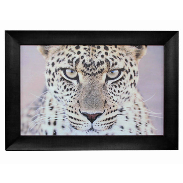 Leopard Portrait Wall Art 110x80cm African Wildlife Canvas with Hardwood Frame
