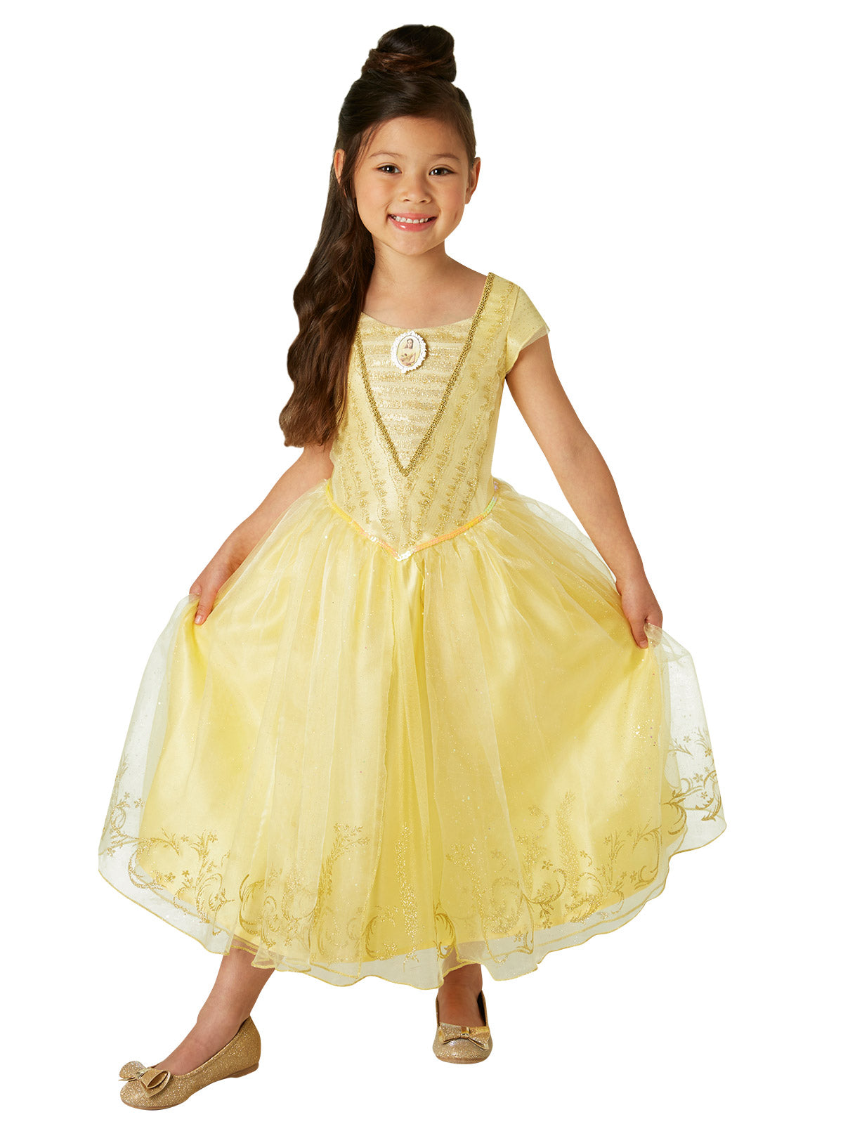 Belle Live Action Deluxe Costume for Kids Official Disney Beauty and the Beast Yellow Colour