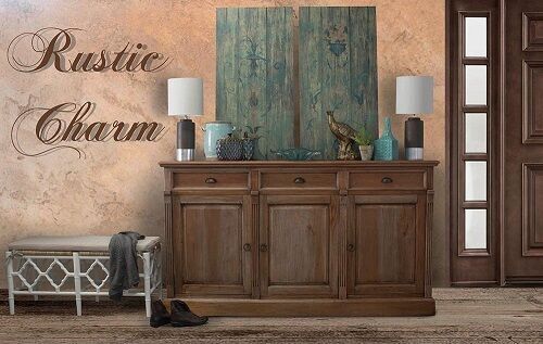 Brambles Country Cottage Sideboard Natural Wooden Storage Cabinet Furniture