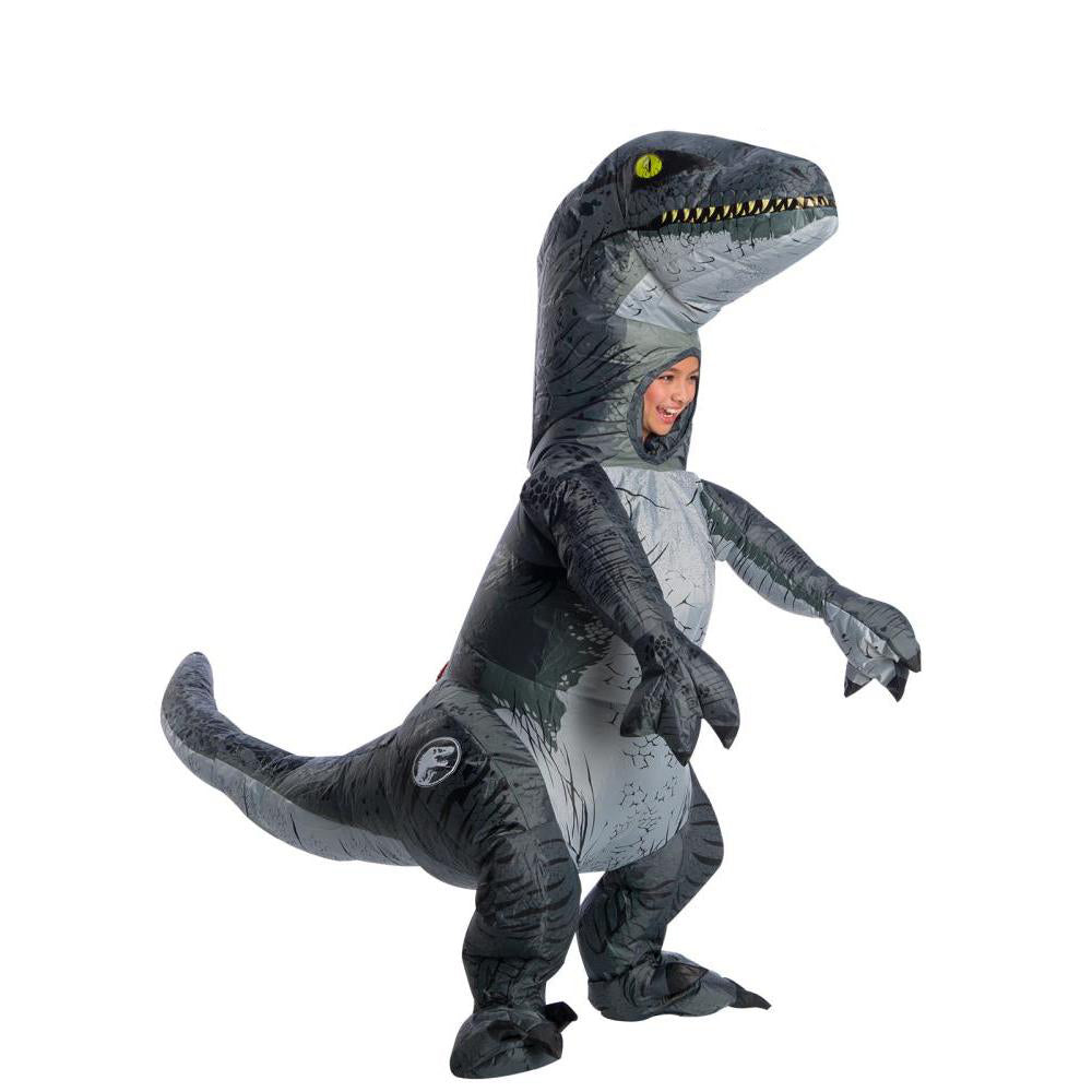 Jurassic World Kids Inflatable Velociraptor Blue Dinosaur Costume