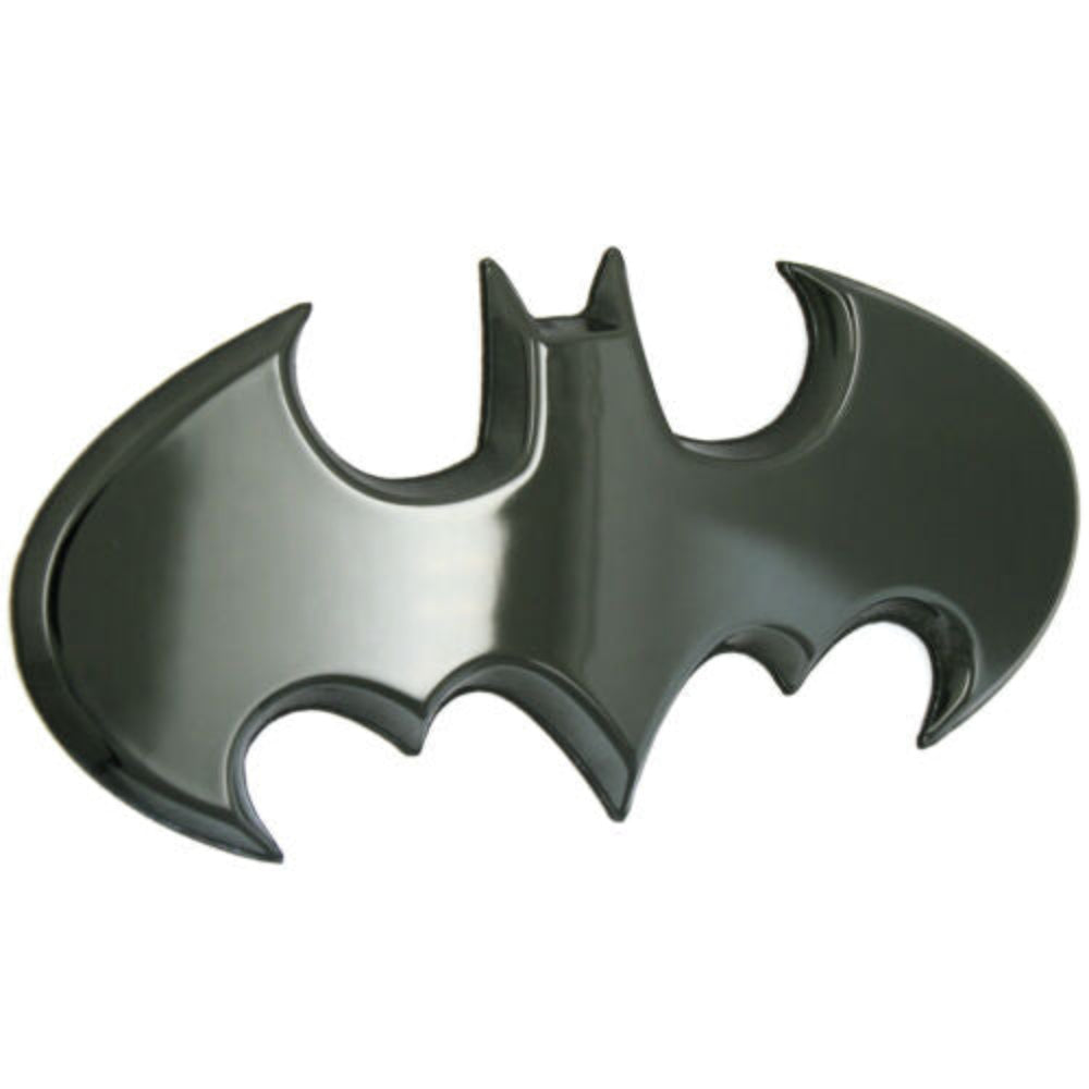 Fan Emblems Batman Batwing Logo 3D Car Badge (Black Chrome)