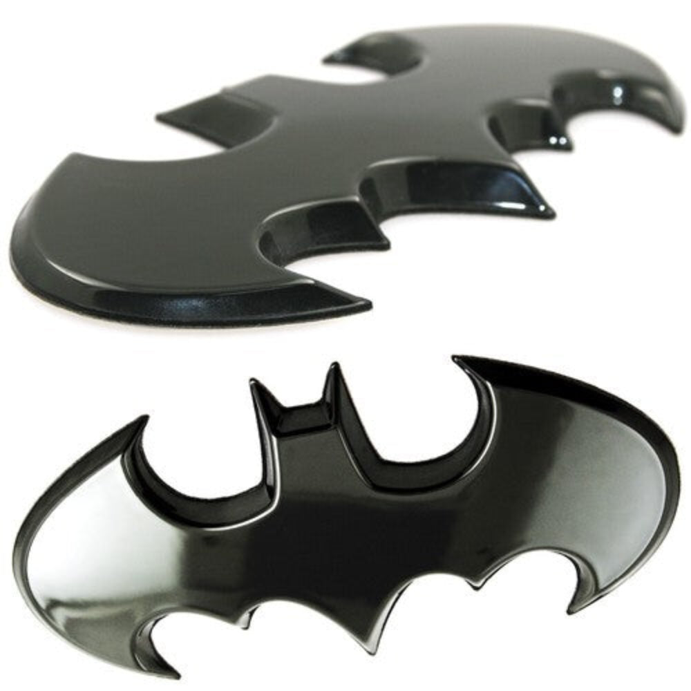Fan Emblems Batman Batwing Logo 3D Car Badge (Black Chrome)