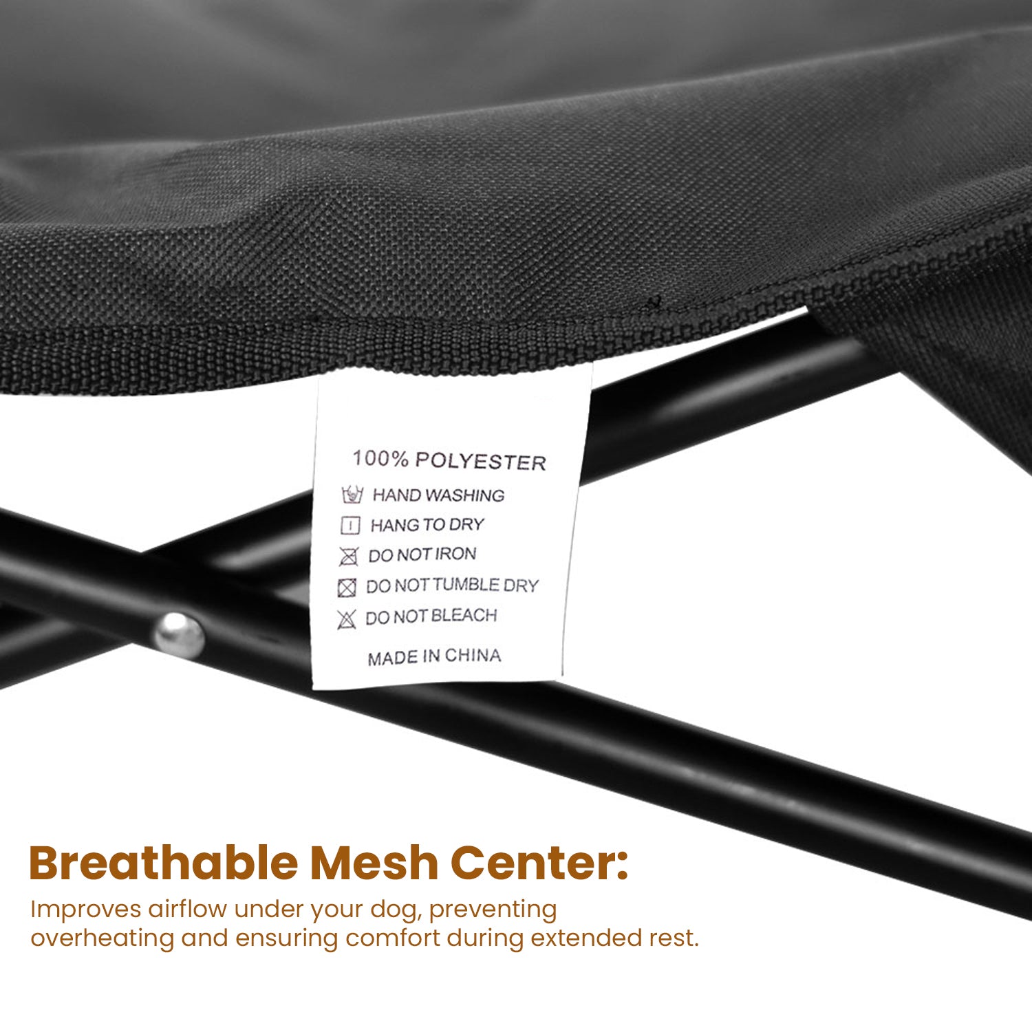 PupLily Elevated Dog Bed – Foldable Cot with Padded Topper & Bag, for Large Pets