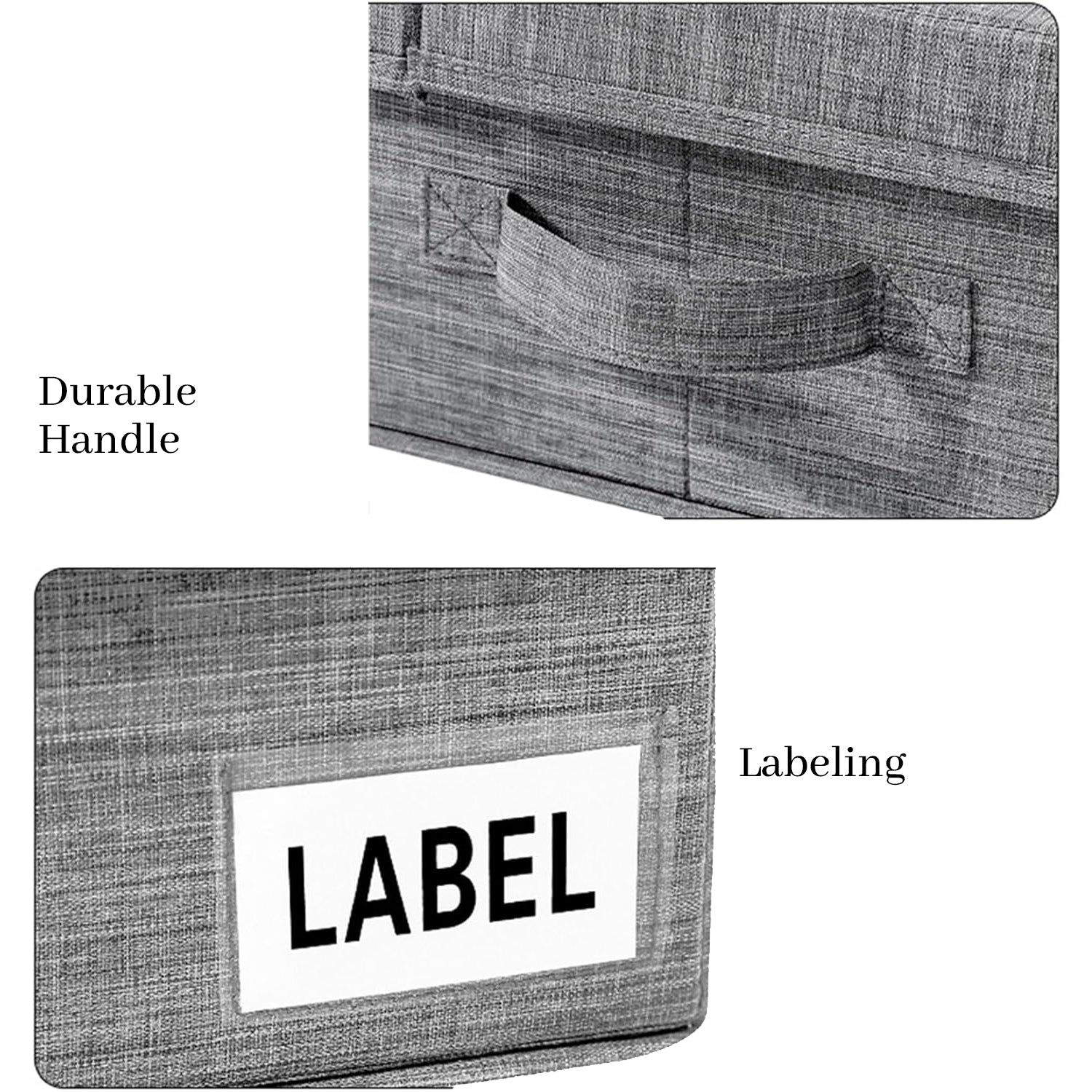 Hivvago Underbed Storage Container – Foldable Box with Lids & Label Pocket