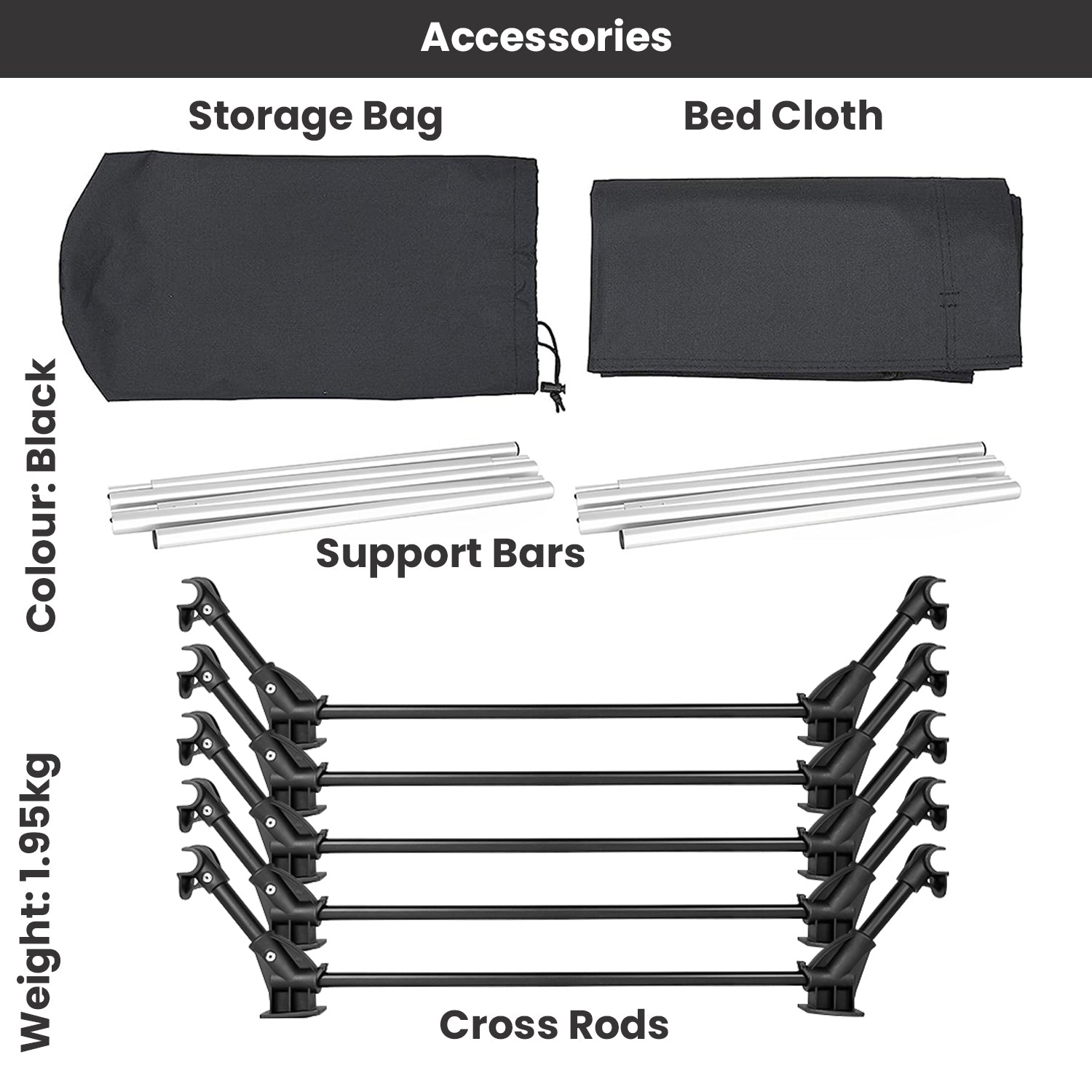 Hivvago Folding Camping Cot Compact & Durable Ultralight Tent Bed