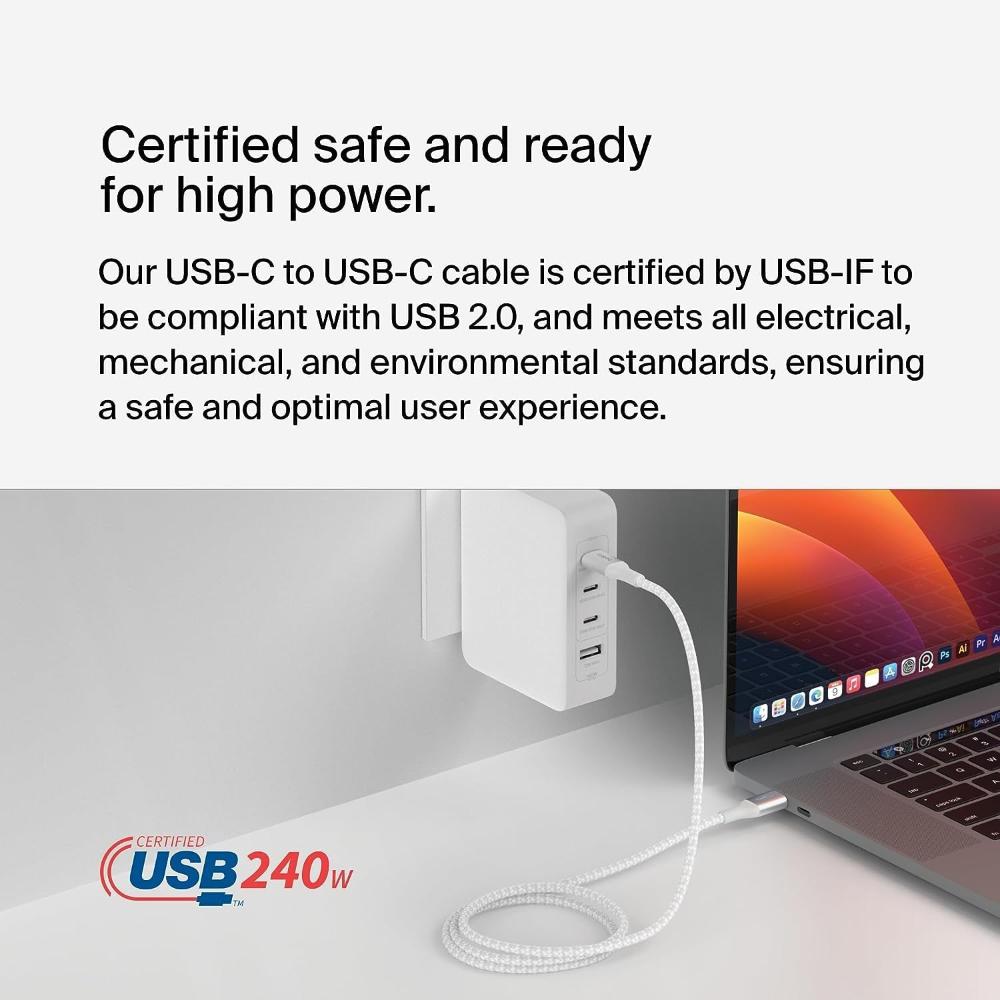 Belkin BoostCharge 2M USB-C to USB-C Fast Charging Cable