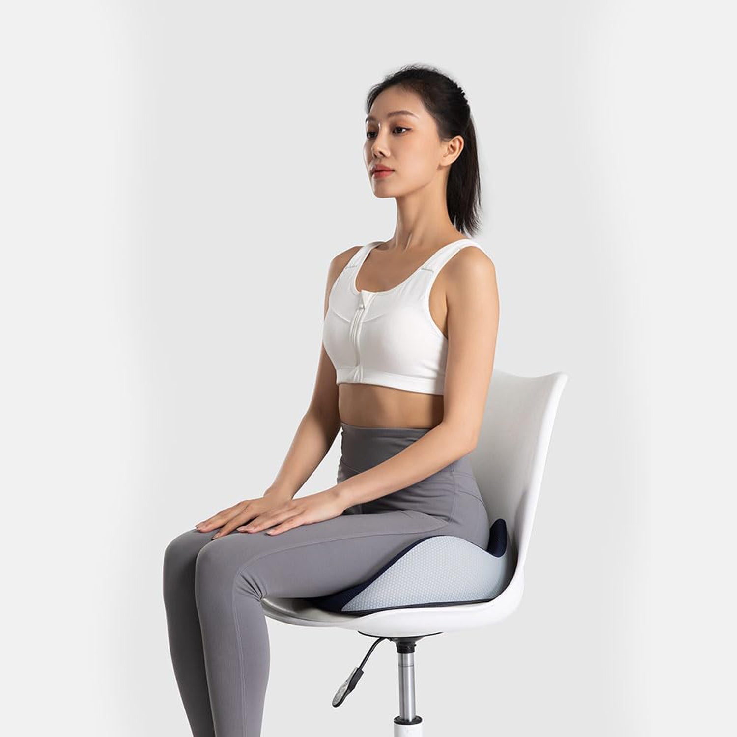 Hivvago Memory Foam Seat Cushion – Ergonomic Support for Office, Car & Home, Grey